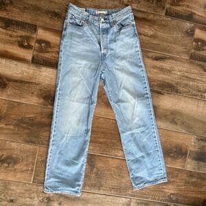 Levis Women's Ribcage Straight Ankle Denim Jeans,  Indigo Light Wash,27